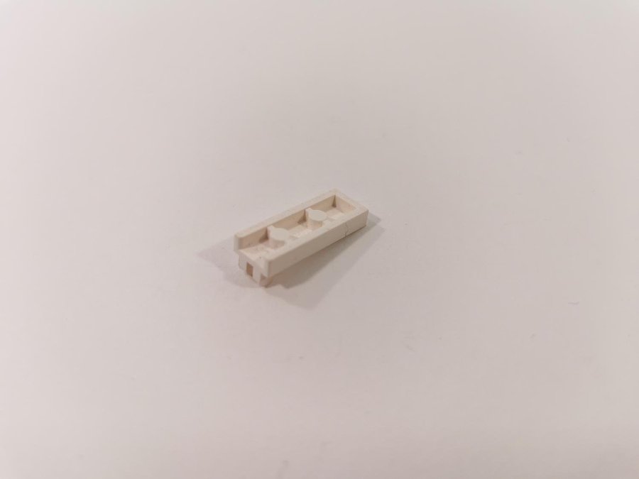 Lego - hinge - tile - ledad - 1x2 1/2 - 2 fästen - part 4531 - vit