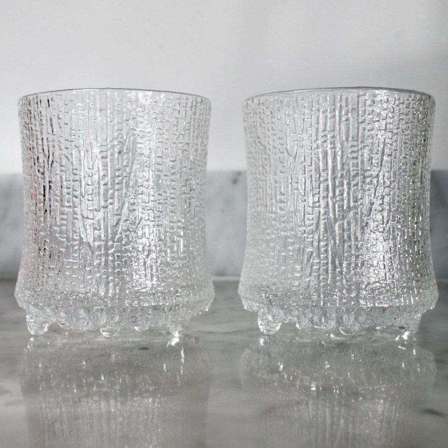 TAPIO WIRKKALA, ölmuggar, ÖLSEJDLAR ÖLGLAS 2 st, "Ultima Thule", Iittala