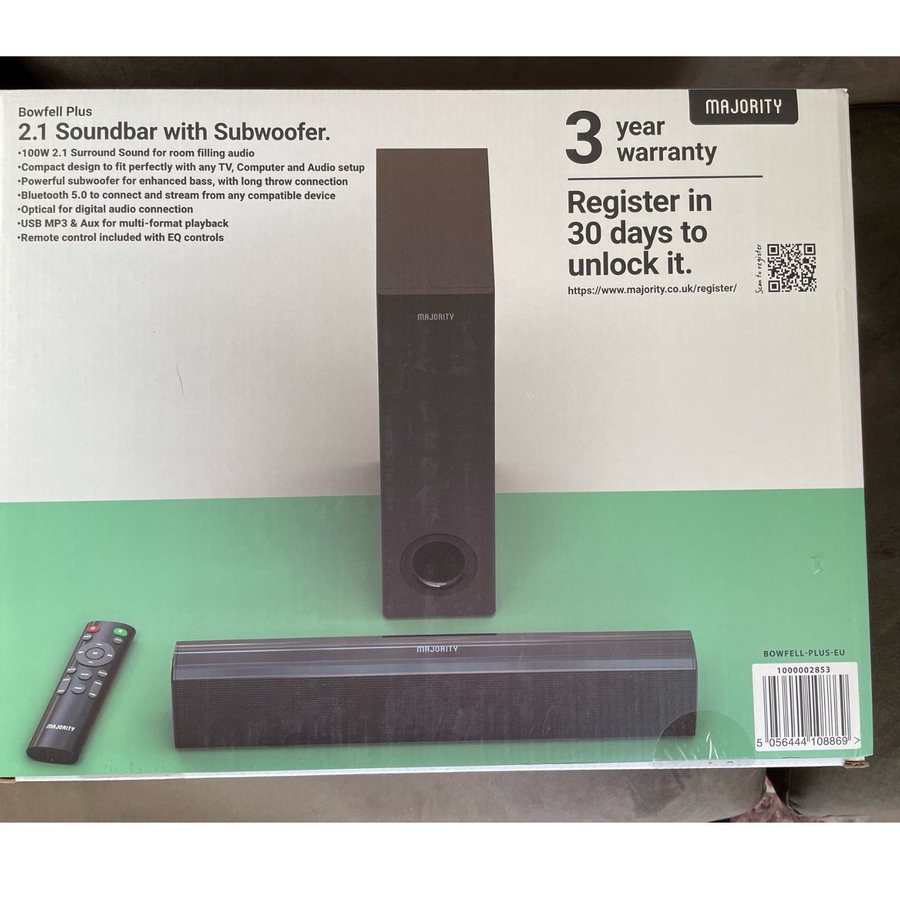 Bowfell Plus 2.1 Soundbar med Subwoofer