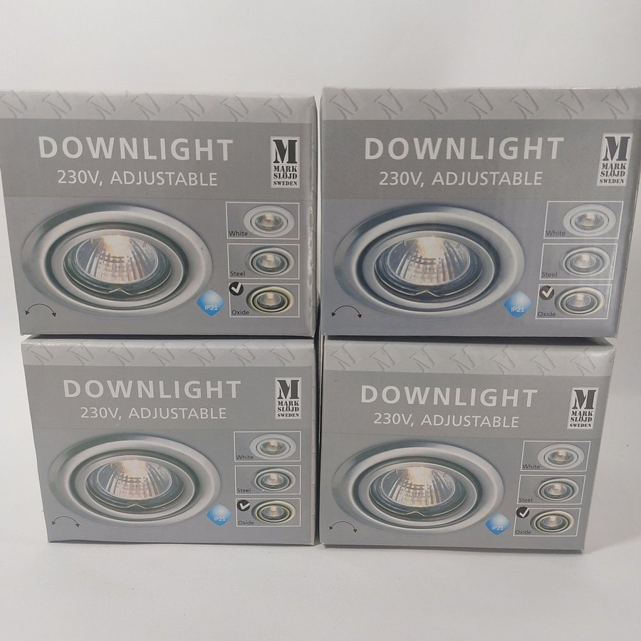 4st Nya Downlight lampor / inbygnadslampor Mark Slöjd a1