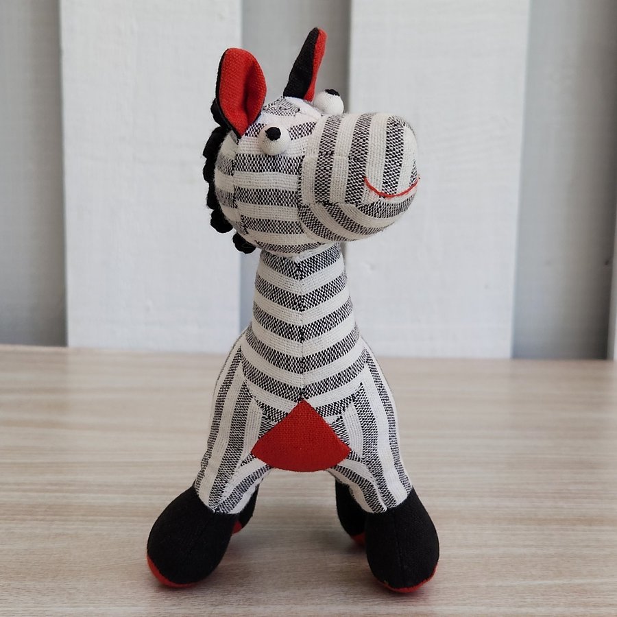 Zarra the Zebra Plush Stuffed Animal Fair Trade Sri Lanka