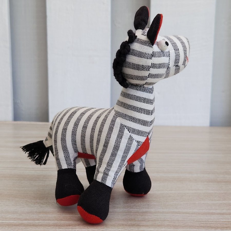 Zarra the Zebra Plush Stuffed Animal Fair Trade Sri Lanka