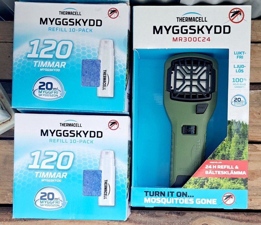 NY THERMACELL MYGGSKYDD MR300C24 + REFILL 120h + 48h TOT 192h