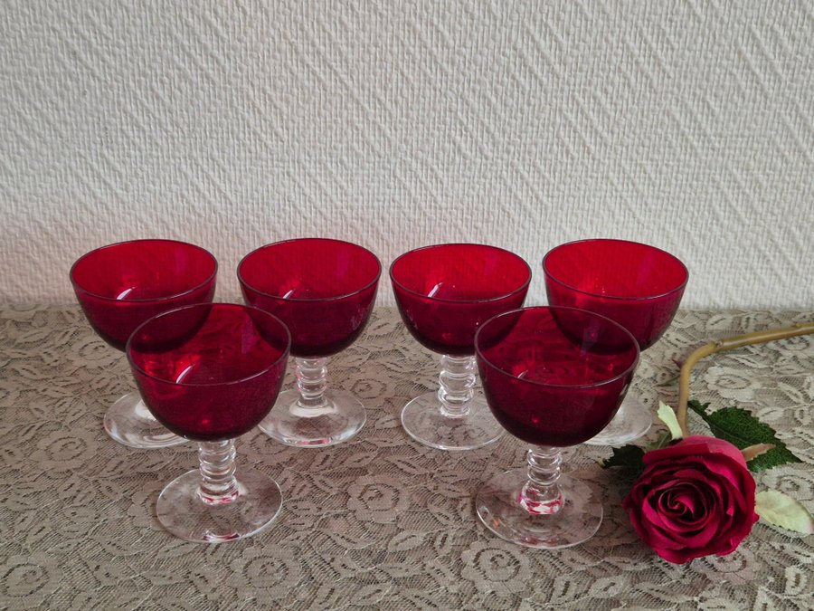 6 st. Reijmyre Monica Bratt Glas Retro Vintage - SOM NYA