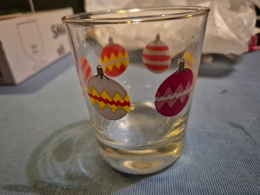 Retro IKEA glas med julmotiv