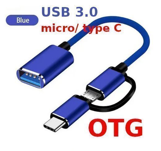 2 stoanvända! OTG adapter: USB-C/USB-micro; data och laddning aluminum alloy