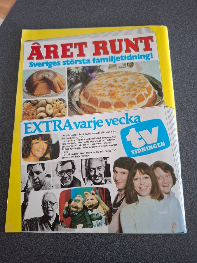 Retro ÅRET RUNT Jultidning nr 52 1979; Julhandarbeten, om bokmärke, konstbilaga