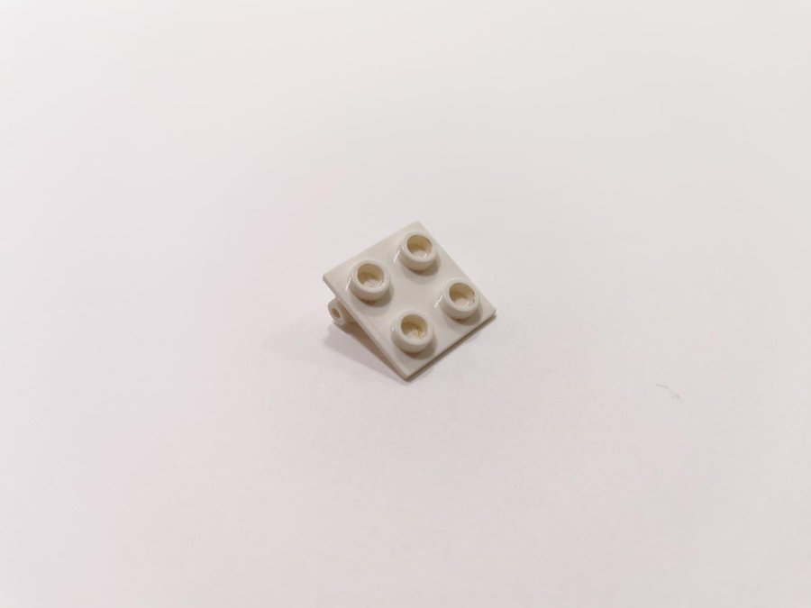 Lego - hinge - top plate - ledad - 2x2 - part 6134 - vit