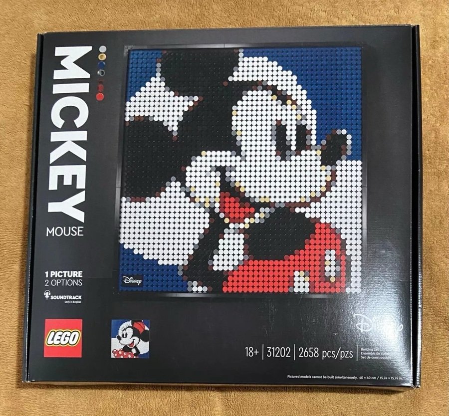 Discontinued Ny LEGO Art Walt Disney Mickey Mouse Minnie Mouse Musse Pigg