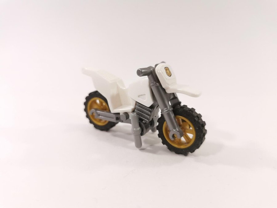 Lego - fordon - motorcykel - cross - vit