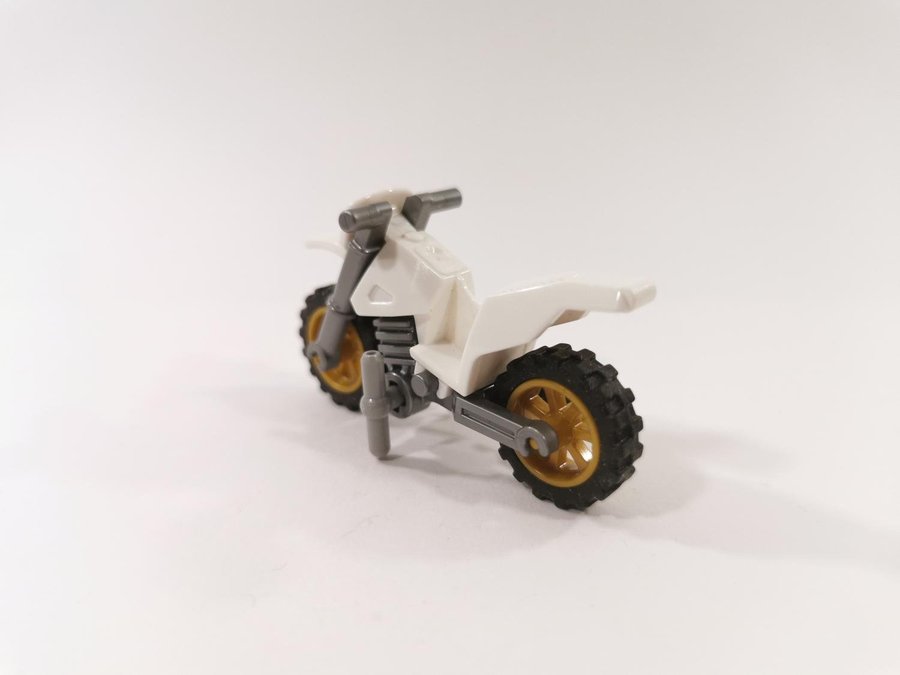 Lego - fordon - motorcykel - cross - vit