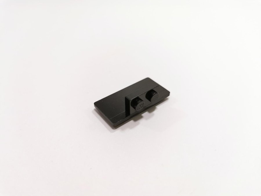 Lego - bracket - platt - modifierad - 1x2 / 2x4 - part 93274 - svart