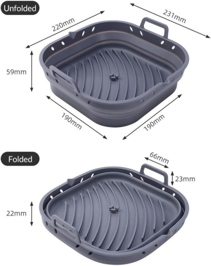 Silikonform till Airfryer 23x22 cm NU SHOP