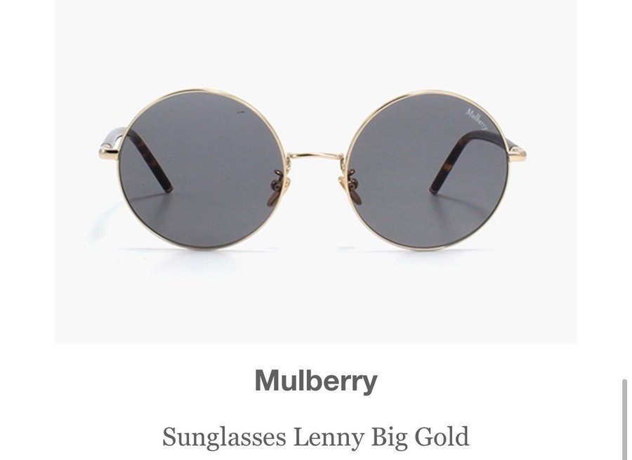 Mulberry Solglasögon Lenny Big Gold