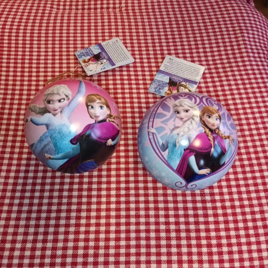 Julkulor i plåt, öppningsbara, tomma, Frozen, Frost Anna och Elsa