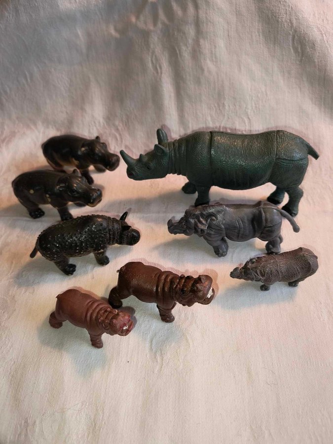 Djurfigurer - Lejon, Tiger, Elefant, Zebra, Noshörning, Flodhäst, m.m.