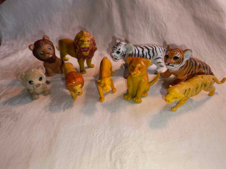 Djurfigurer - Lejon, Tiger, Elefant, Zebra, Noshörning, Flodhäst, m.m.