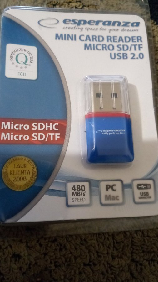 Mini Card Reader. Micro SD/TF. USB 2.0.