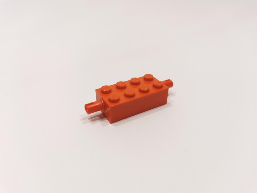 Lego - fäste - brick - pins - 2x4 - part 6249 - röd