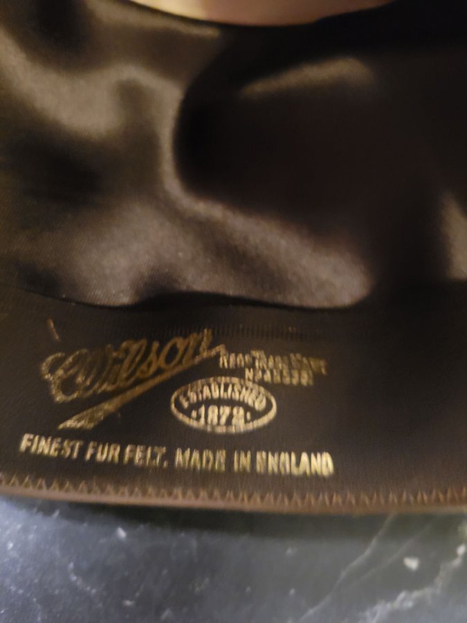 Antik/retro oanvänd Joseph Wilson  Sons Ltd hatt