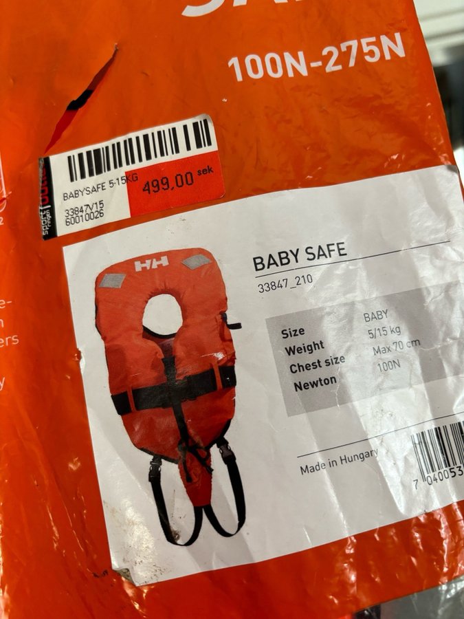 Helly Hansen Baby Safe Flytväst 100N-275N