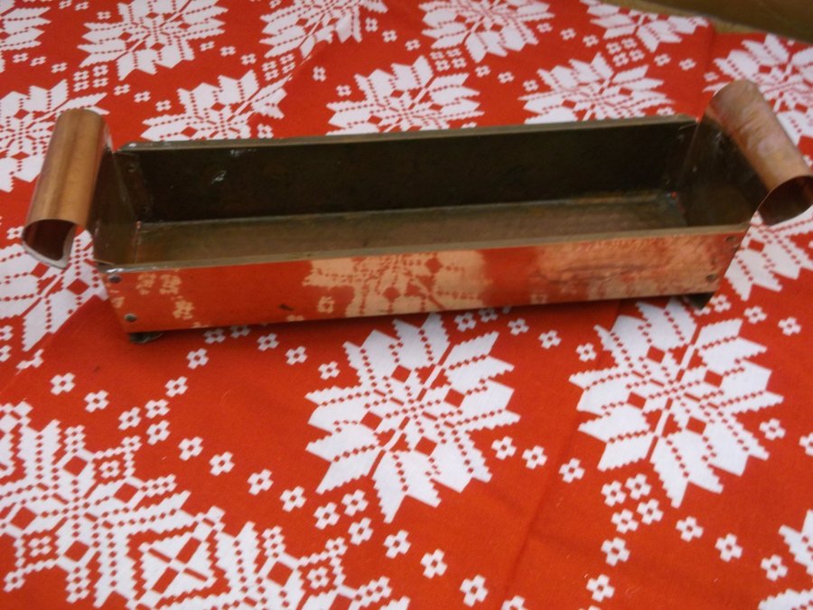 Vintage retro ljusstake advent 50-tal 60-tal 70-tal patina koppar jul hyacinter?