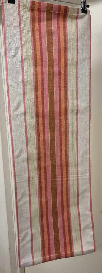 Löparevävdhandfållad rosa/grön/beige/vitLängd 100x33 cm 