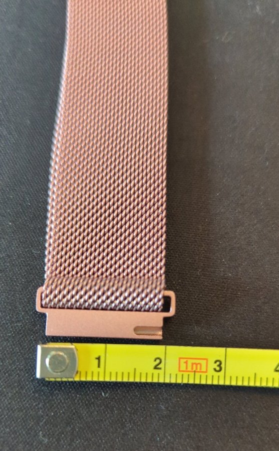 2st Nya Milanese Loop Armband Fitbit Versa | Rose Gold + Antique White | 20 mm