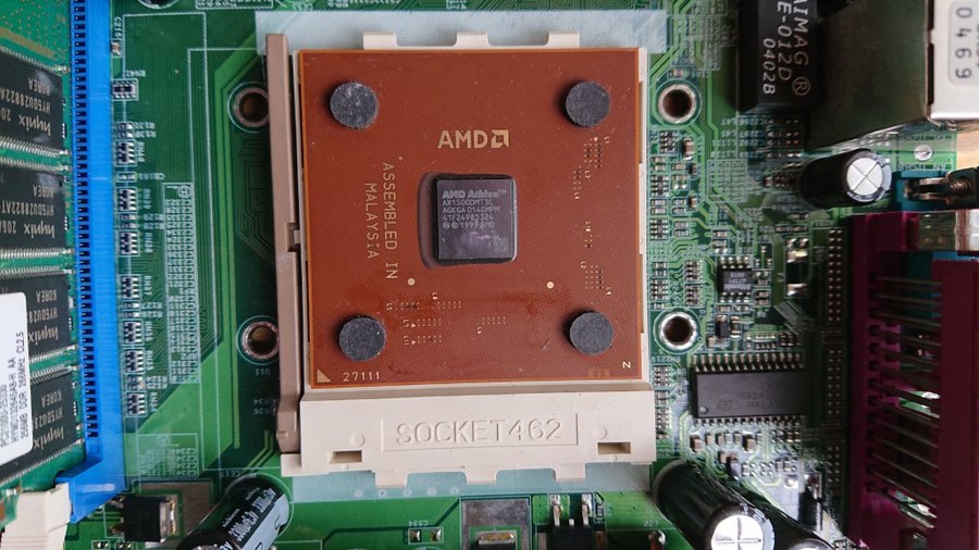 ASRock K7S8X, Socket A, AMD Athlon XP 1500+ 1.33GHz, 512MB RAM,cooler,plate ,cab