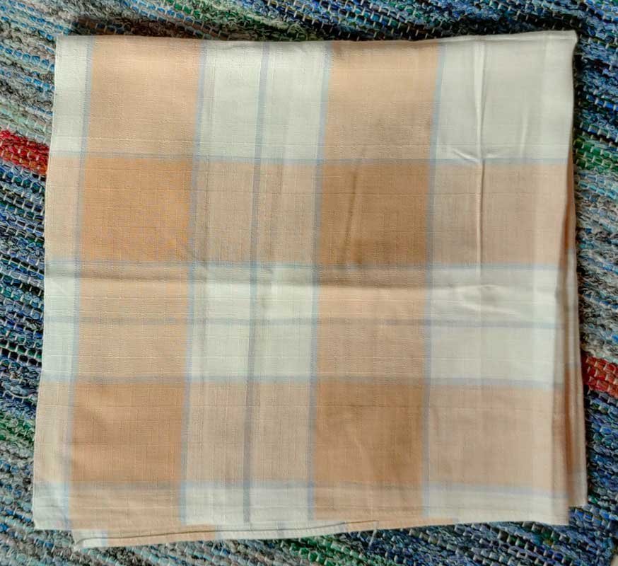 50/60-tal >> bordsduk 76x82 cm  rutig Beige/brun