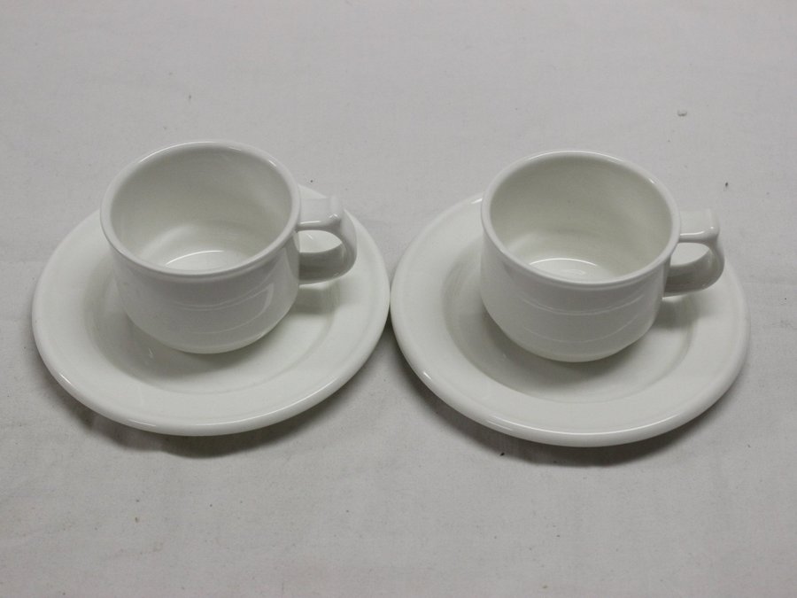 2 Moccakopp Kaffekopp Kaffekoppar m Fat Gustavsberg Blanche Karin Björquist