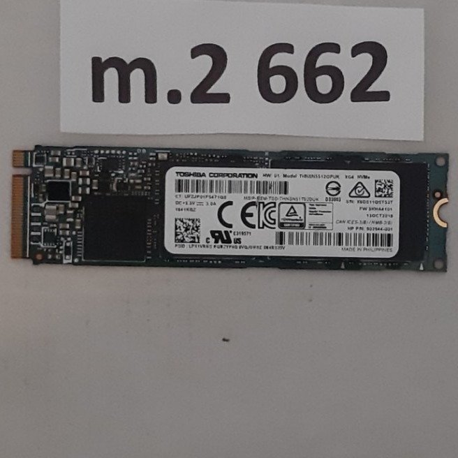 SSD m2 , 512GB , NVMe , märke: TOSHIBA , formfaktor 2280