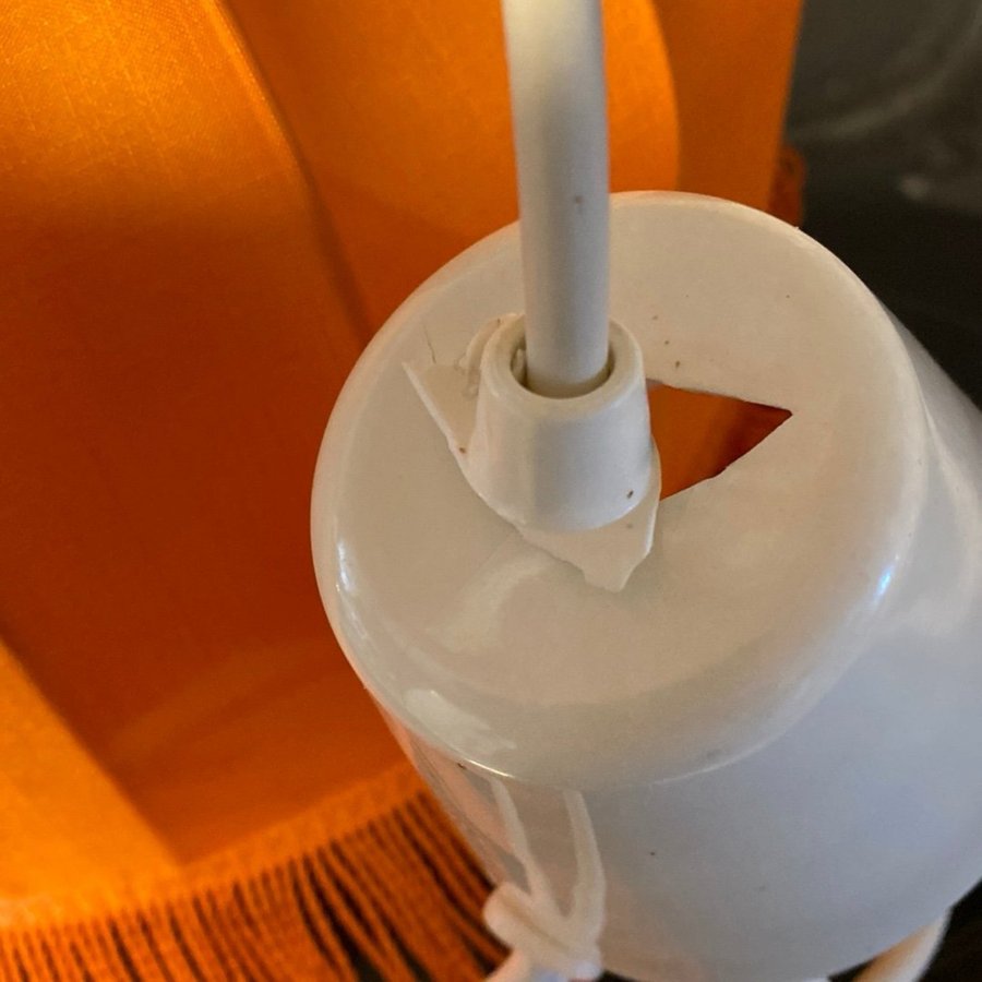 Orange lampskärm med fransar Retro / vintage