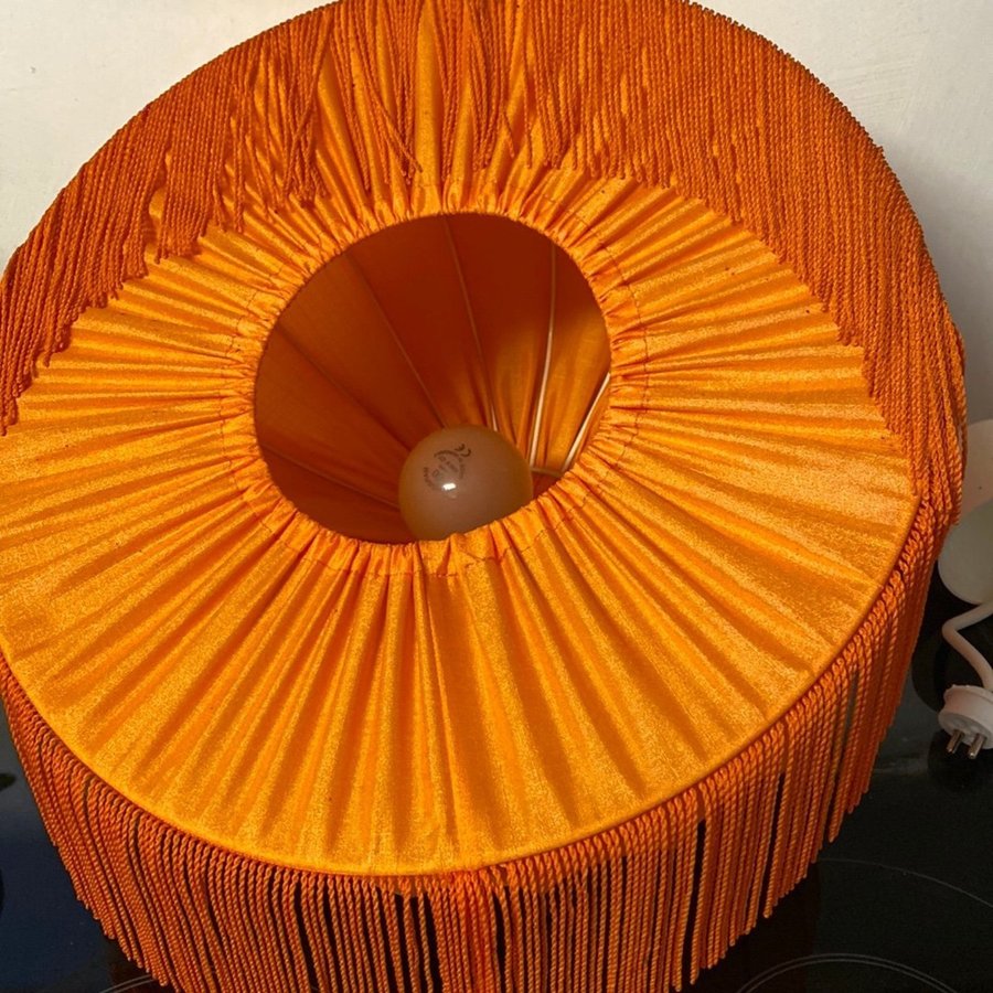 Orange lampskärm med fransar Retro / vintage