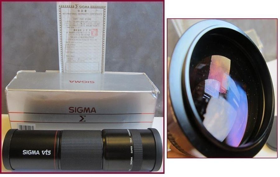 SIGMA VT-5 5X SUPER TELEPHOTO CONVERTER LENS x5- multi-coated -FOR 43mm diameter