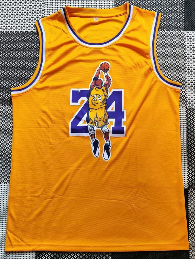 Gul Baskettröja Basketlinne "Mamba" Kobe Bryant #24 - XLarge