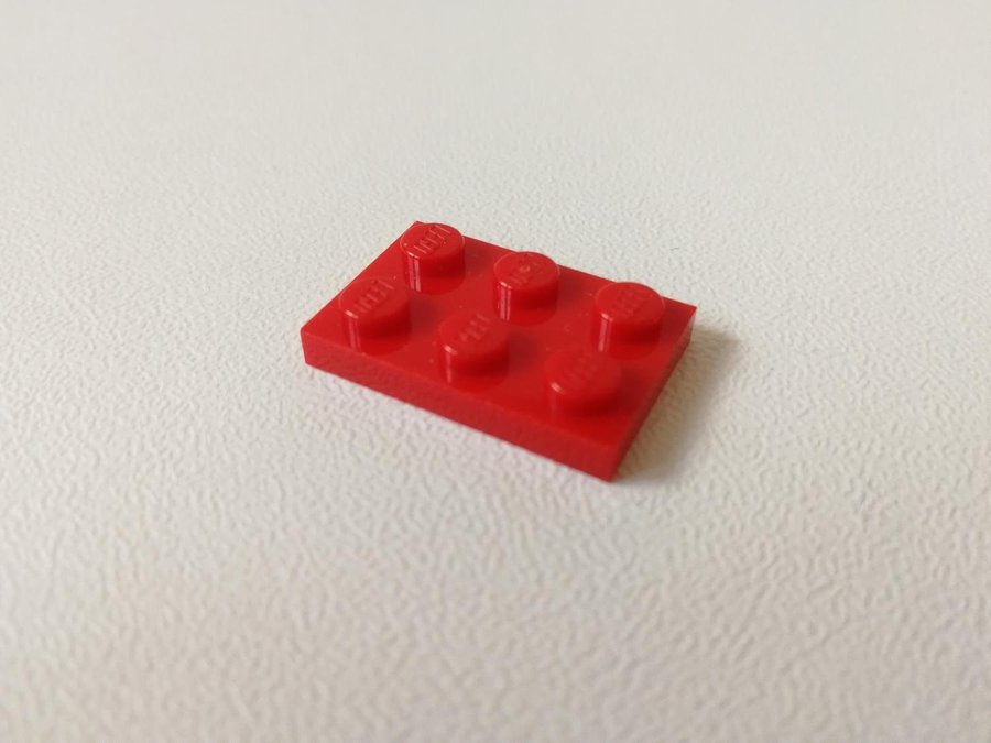 Lego - plate - platt - bas - 2x3 - part 3021 - röd