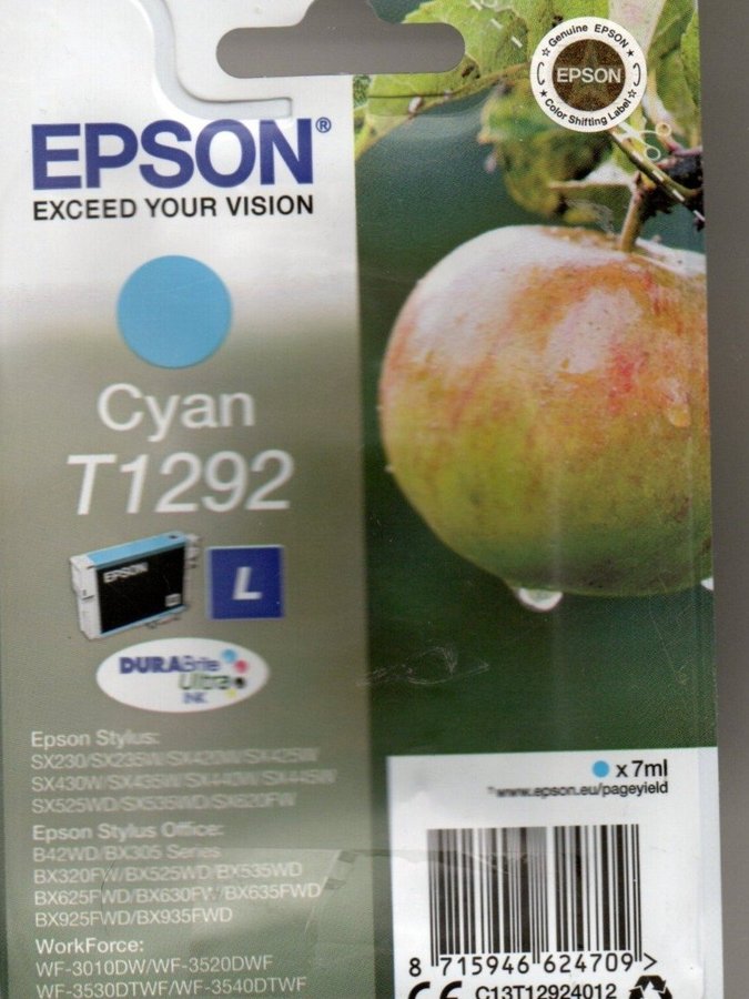 Epson Cyan T1292 bläckpatron 16