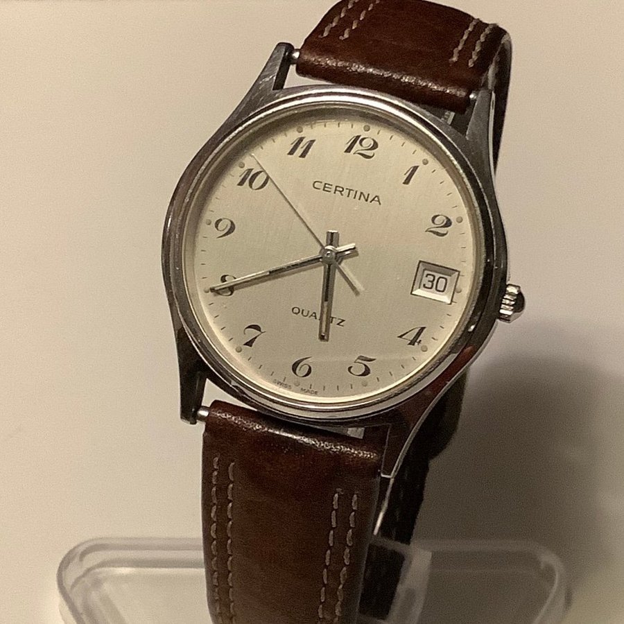 CERTINA - quartz datum nytt batteri vintage