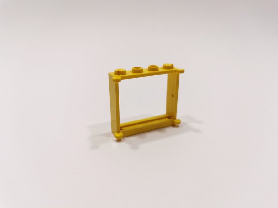 Lego - fönster - karm - 1x4x3 - part 3853 - gul