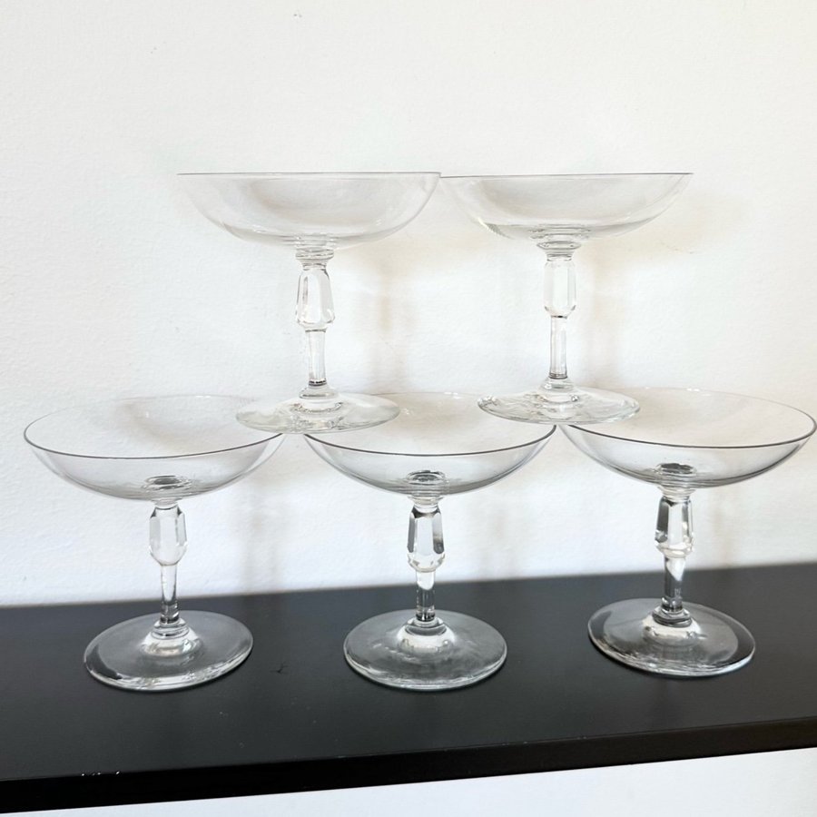 KOSTA BODA Elis Bergh Champagne Kupor Glas Drink likör Retro vintage