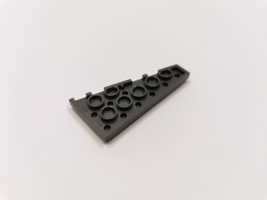 Lego - wedge - vinge - plate - höger - 6x3 - part 54383 - mörkgrå (bluish)