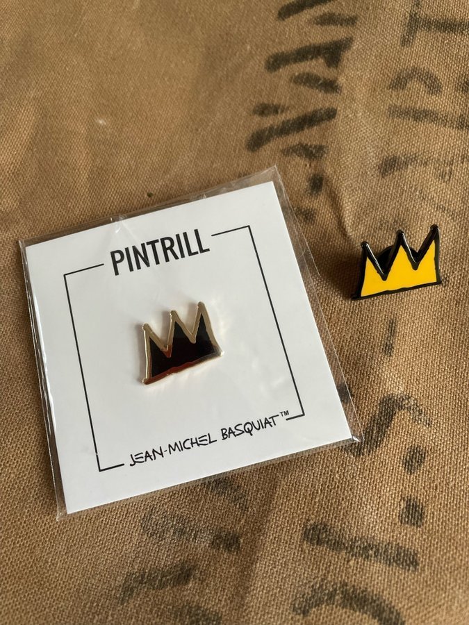 2 st Pintrill - CROWN PIN -JEAN-MICHEL BASQUIAT