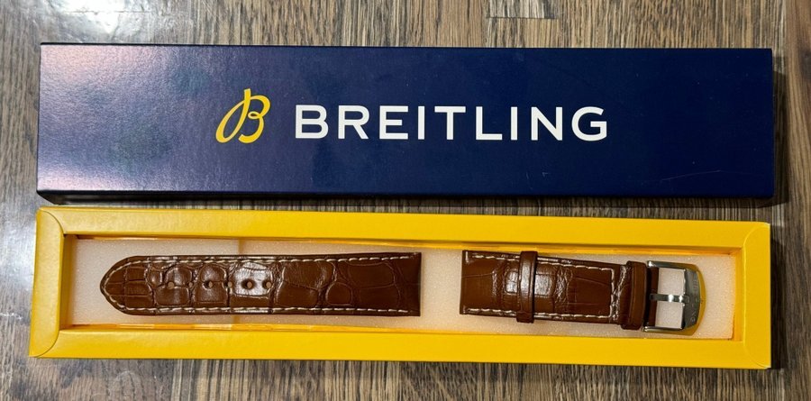 Breitling läderarmband 20-18mm  spänne