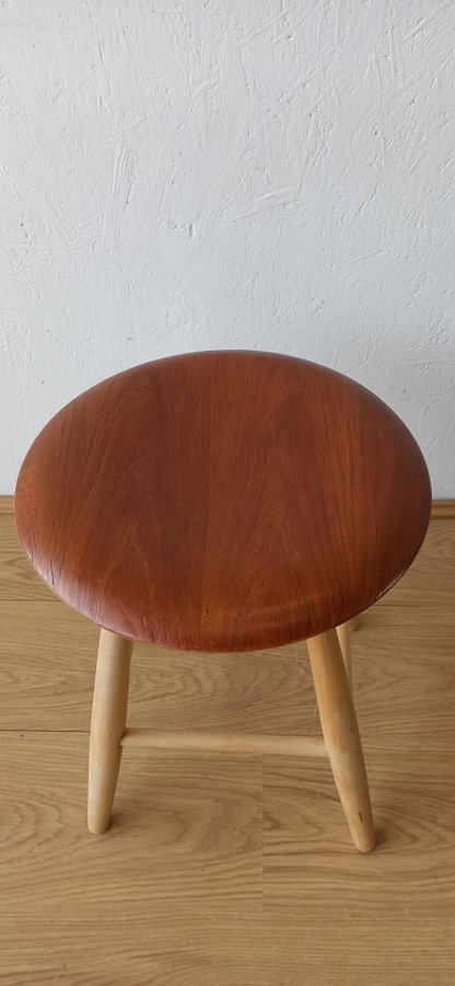 Wooden stool from Sweden, 1960s.