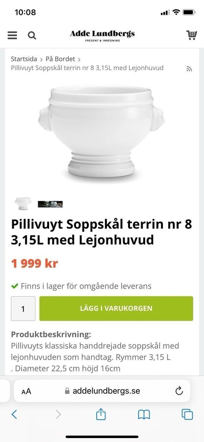 Pillivuyt soppskål