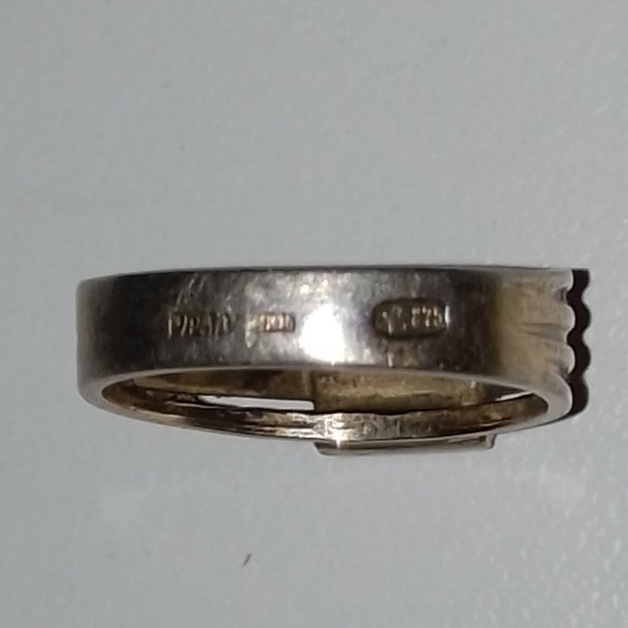 Vintage USSR 875 silverring med malakit stämplad