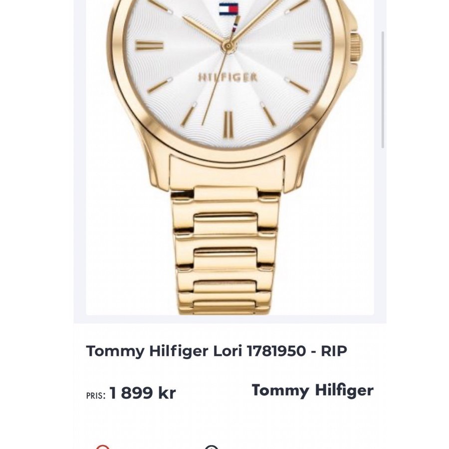 Tommy Hilfiger Lori 1781950 - Guld Damklocka