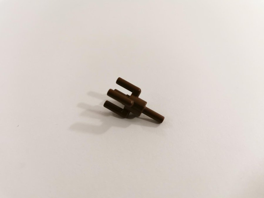 Lego - fäste - arm - palm topp - part 2566 - brun (old brown)