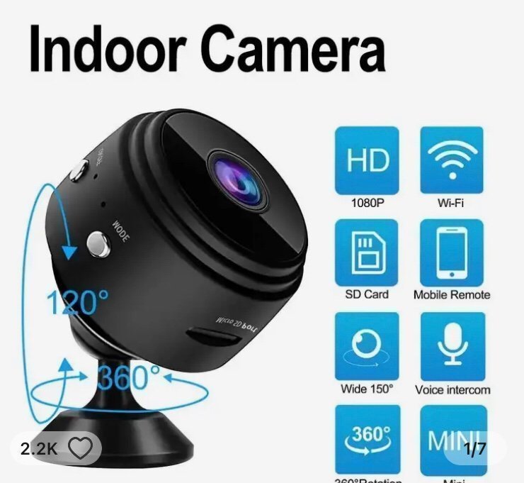 2 stycken WiFi Mini Camera